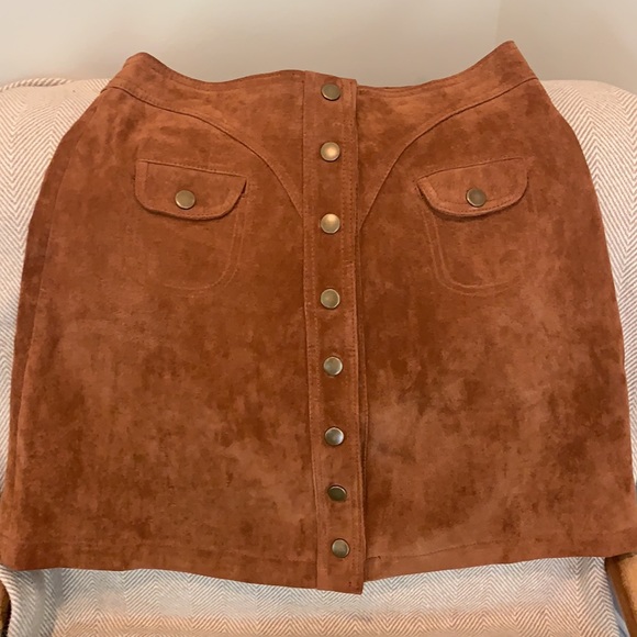 Anthropologie leather skirt size 2 - Picture 7 of 11